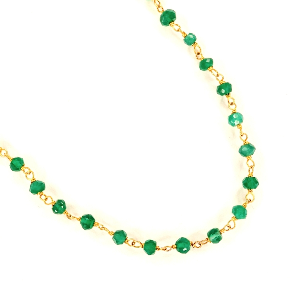 Green Onyx Multi-Stone 14k Gold Filled Necklace